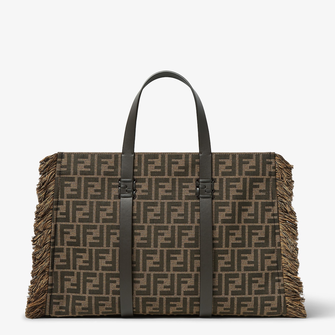 FENDI Summer Tote Brown FF jacquard fabric bag - Image 1